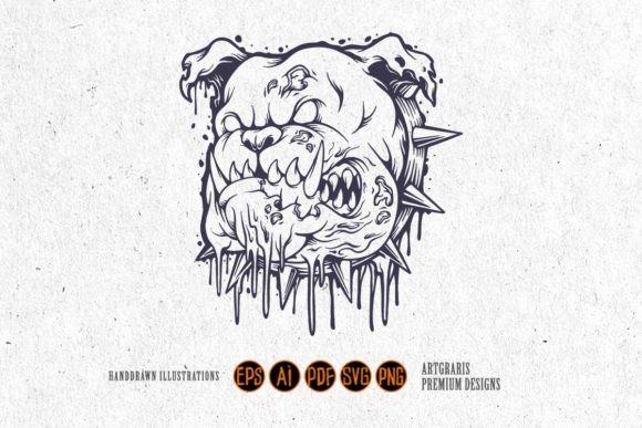Angry Dog Head Silhouette Svg