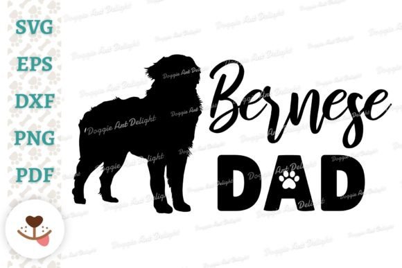 Bernese Mountain Dog Dad Design Svg Png