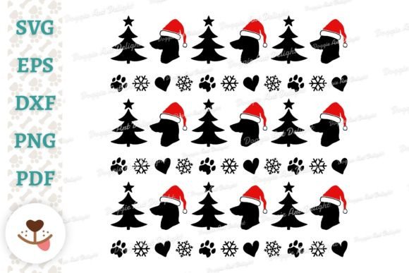 Christmas Dog Pattern Ornament Svg Png