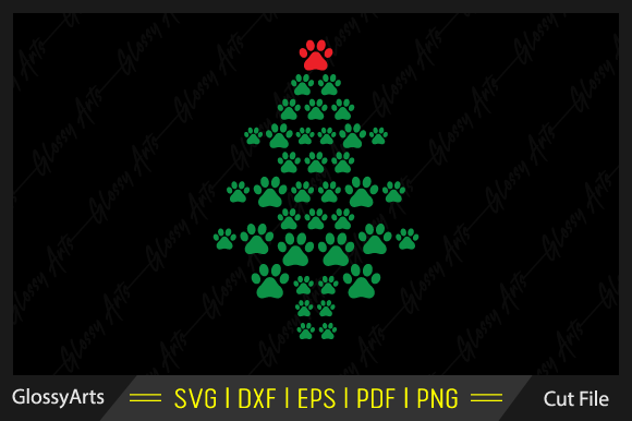 Christmas Paws Svg Design