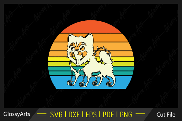 Corgi Dog Retro Vintage Svg Cut File