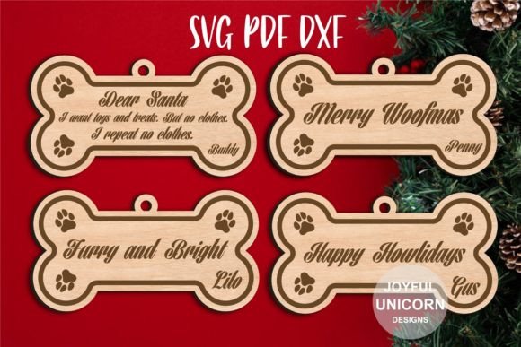 Dog Christmas Ornament SVG Bundle