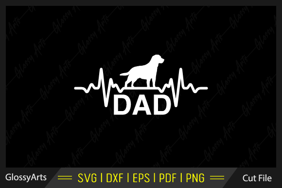 Dog Heartbeat Dad Svg Printable Cut File