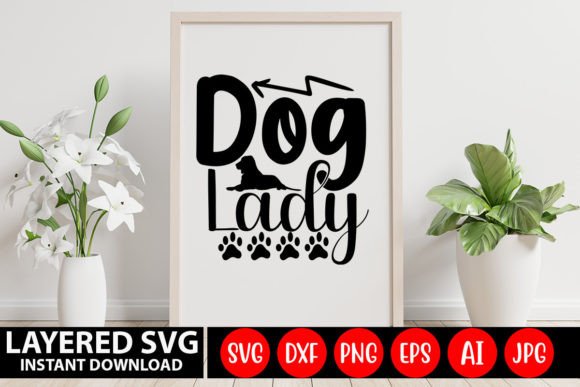 Dog Lady Free SVG Cut File