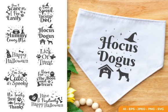Halloween Dog Bandana Bundle SVG