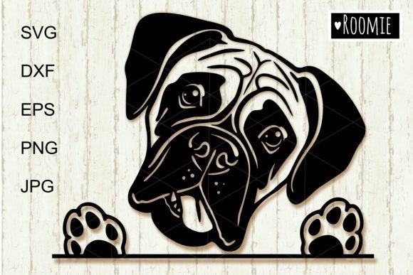 Peeking Dog SVG for Embroidery