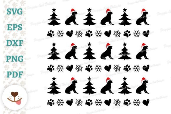 Rottweiler Dog Christmas Pattern Svg Png